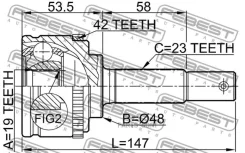 ���� �������� 19X48X23 Febest 0210043A42 0210043A42 ����