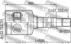 ���� ���������� ������ 33X35X27 Febest 0211T31RH 0211T31RH ����
