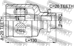 ���� ���������� 29x41x26 | ����� ����/��� | Febest 0411CU204WD 0411CU204WD ����