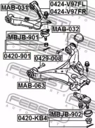 ���� � ������������ Mitsubishi Pajero III/Montero V65W/V75W 2000-2006 0429-008 Febest 0429-008 0429008 ����