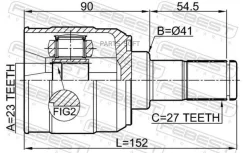 ���� ���������� ����� 23X41X27 Febest 1211Cremtlh 1211CREMTLH ����