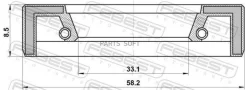 ������� ������� 33.1X58.2X8.5X8.5 Febest 95FAS35580909X 95FAS35580909X ����