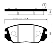 ������� ��������� �������� ������ Hyundai: Grandeur 05-, Sonata NF 04-09 - ����� 16, Azera 06-09 KIA: Amanti 07-09 HSB HP0031 HP0031 ����