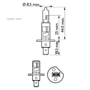 ����� ���������� H1 12V 55W Philips LongLife EcoVision Philips 12258Llecoc1 12258LLECOC1 ����