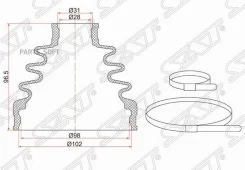 ������� ����� (�����/ �������) Nissan Patrol 10-24 / Volkswagen Transporter 03- SAT BKFD-017, �������� BKFD017 ����