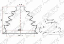 ������� ����� (�����/ �������) Audi A4 94-01 / A6 94-05 SAT C-1163, �������� C1163 ����