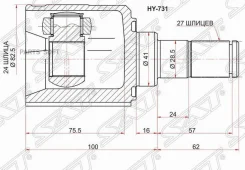 ���� (�����/ �����) Hyundai ix35 09-15 / Kia Sportage 06-16 SAT HY-731, ������ HY731 ����