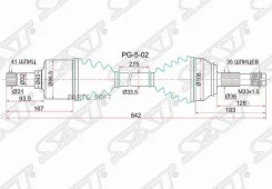 ������ � ����� Peugeot Boxer 06- / Citroen Jumper 06-14 (�������/ �����) SAT PG-5-02, ����� �������� PG502 ����