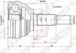 ���� (�������/ �����) Nissan Almera 12-19 / Renault Logan 04-16 SAT RN-236, �������� RN236 ����