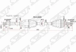 ������ � ����� Renault Duster 10-21 / Sandero 09-14 (�������/ ������) SAT RN-5-9005, ������ �������� RN59005 ����