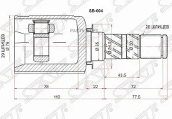 ���� (�������/ �����) Subaru Forester 02-13 / Impreza 07-12 SAT SB-604, �������� SB604 ����