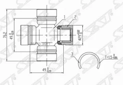 ���������� ���������� ���� Toyota Camry Japan 82-86 / Crown 79-12 SAT ST-04371-60100 ST0437160100 ����