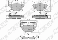 ������� ��������� (�����) Toyota Corolla (E120) 00-07 / Corolla Fielder 00-06 SAT ST-04466-52040, ������ ST0446652040 ����