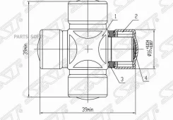 ���������� �������� ������� Chevrolet Aveo 02-15 / Cruze 09-15 SAT ST-1639 ST1639 ����