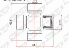 ���������� ���������� ���� Mitsubishi Delica 94-07 / L200 86-16 SAT ST-27200-83812 ST2720083812 ����
