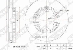���� ��������� (�����) Nissan Atlas F 92-07 / Caravan 86-01 SAT ST-40206-20N01 ST4020620N01 ����