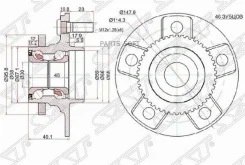��������� ���� Infiniti I30 95-99 / Nissan Cefiro 94-00 (ABS/ ������=�����/ �����) SAT ST-43200-1L000, �����/������ ������ ST432001L000 ����