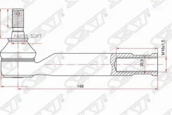 ������� ���������� Toyota Avensis (T250) 03-08 / Corolla Verso 04-09 (������=�����) SAT ST-45046-29425, �����/������ ST4504629425 ����