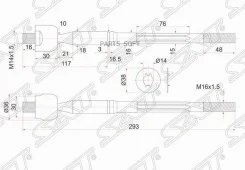 ������� ���� Toyota Ipsum (ACM20) 01-09 SAT ST-45503-49115 ST4550349115 ����