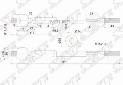 ������� ���� Toyota C-HR 16-19 / Noah 01-07 SAT ST-45503-80003 ST4550380003 ����