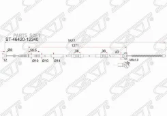���� ������� ������� Toyota Corolla (E90) 87-92 / Corolla Levin 87-91 (������) SAT ST-46420-12340, ������ ST4642012340 ����