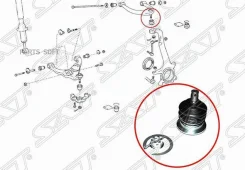 ������� ����� Toyota Land Cruiser (J100, J200) 98-21 / Land Cruiser Prado 02-20 (������/ �������) SAT ST-48610-60050B, �������� ST4861060050B ����