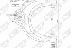����� �������� Honda Accord 02-08 / Acura TSX 03-08 (������/ �������/ �����) SAT ST-51460-SDA-023, ����� �������� ST51460SDA023 ����
