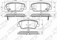 ������� ��������� (�����) Hyundai Elantra 10-16 / Santa Fe 05-21 SAT ST-583022WA70, ������ ST583022WA70 ����