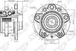 ��������� ���� Audi Q3 11-14 / Volkswagen Tiguan 06-11 (������=�����/ �������=�����) SAT ST-5K0498621, �����/������ ��������/������ ST5K0498621 ����