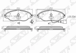 ������� ��������� (�������) Audi A3 12-19 / Q3 18- SAT ST-8V0698151C, �������� ST8V0698151C ����