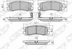 ������� ��������� (�����) Mitsubishi Galant 96-12 / RVR 91-17 SAT ST-MR129537, ������ STMR129537 ����