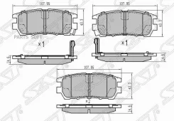 ������� ��������� (�����) Mitsubishi Delica 94-07 / Pajero 91-00 SAT ST-MR389571, ������ STMR389571 ����