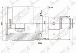 ���� (�������/ �����) Toyota Land Cruiser (J100) 98-07 / Land Cruiser Prado 02-09 SAT TO-101, �������� TO101 ����