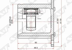 ���� (�������/ �����) Audi A3 03-13 / Skoda Octavia 00-13 SAT VW-635, �������� VW635 ����