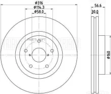 ���� ����. Subaru Tribeca (05-)/Outback (15-) �����. d=316 (DF 084105) Trialli DF084105 DF084105 ����