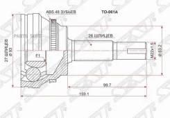 ���� (�������/ �����) Lexus RX 03-06 / Toyota Avensis 03-08 SAT TO-061A, �������� TO061A ����