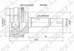 ���� (�������/ �����) Toyota Allion (T240, T260) 01-10 / Caldina 92-02 SAT TO-078A, �������� TO078A ����