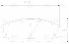 ������� ��������� �������� ��� ����������� Hyundai Terracan 01- / SsangYong Stavic 05- ����� Hyundai Terracan 01-/SsangYong Stavic 05- Trialli PF2366...