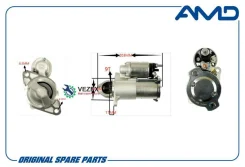 ������� (1,1KW 9T) Chevrolet (Cruze J300, J305) (1,6) (1,8) (F16D4) (F18D4) OPEL (Astra J) (1,6) (2009-) (Astra H) (1,6) (1,8) (-2009) AMD Amdel637 AM...