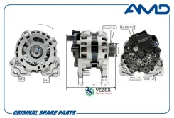 ��������� (110A) (POLY-V6) Volkswagen (Polo ����� V 612, 614) (1,6) (2010-) Skoda (Rapid III NH3) (1,6) (2012-) (110A) AMD Amdel1119 AMDEL1119 ����