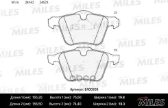 ������� ��������� �������� FORD S-MAX 2.0D-2.2D/Volvo S60/S80/V70/XC70 06- (����� Low-Metallic IS Miles ���. e400305 E400305 ����