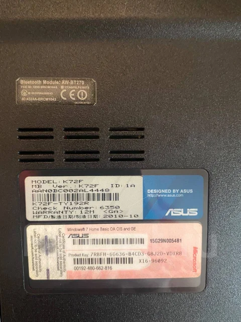Asus K72F ����