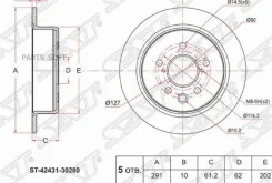 ���� ��������� (���) Toyota Crown 03-18 / Mark II 00-04 SAT ST-42431-30280 ST4243130280 ����