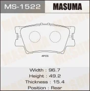 ������� ��������� �������� Masuma MS1522 AN733K, NP1016, P83089 MS1522 ����