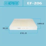 ������ �������� EF-206 ��� Nissan ������������� Hepafix ����� 27277-AR025 27277-EG025 27891-3YF0A 27277-EG000 27277-4HH0A 27277-AR 225 27277-EG01A 272...