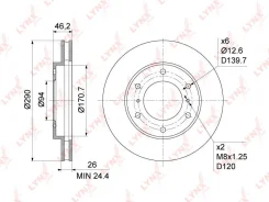 ���� ��������� ������������� (290x26) | ����� | LYNXauto BN-1090 BN1090 ����