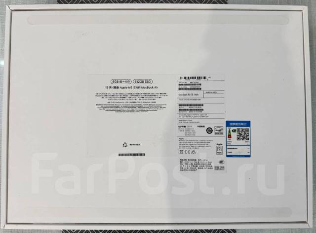 Apple MacBook Air 15 2023. 15", ��� 8 ��, ���� 512���, WiFi: 1, Bluetooth: 1 ����