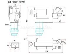   Toyota 1JZ#/2JZGE JZX10# 96-00/1JZ# JZX11# 00-/2JZGE JCE1# 01-/1JZG SAT 9091902216 ST9091902216 