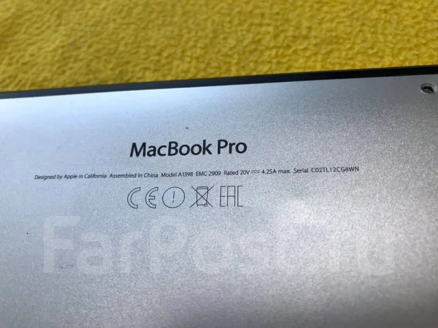 Apple MacBook Pro 15 2015 Mid. 15.4", WiFi: 1, Bluetooth: 1 ����