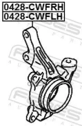 ����� ���������� �������� ������ Mitsubishi Outlander XL (CW) 2.4-3.0 [178Febest0428Cwfrh] 0428CWFRH ����